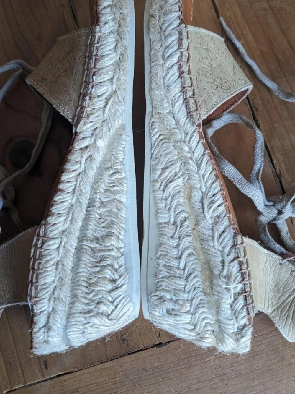 Eric Michaels espadrilles from Spain. Tie ankles size 38 US 7